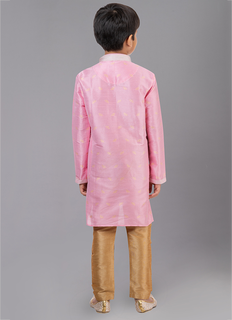 Pink Kurta Dhupion Silk Chudidaar main image 1